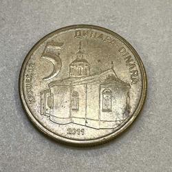 SIRBİSTAN 2011 5 DİNAR