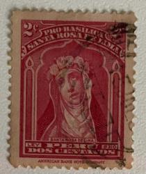 1937..KLASİK.SANTA ROSA..PERU 2 CENTAVOS TEK PUL.DAMGALI