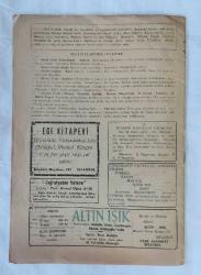 ALTIN IŞIK İlmi - Edebi - Siyasi Dergi, 15 Şubat 1947, Cilt: 1, Sayı: 2 / Atsız - İ. Hami Danişmend - Kemaloğlu - Tevetoğlu- Arif Nihad Asya - Muharrem Ergin