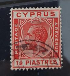 İngiliz Yönetimindeki Kıbrıs 1912 Kral V.George- damgalı