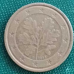 ALMANYA 2002 A D F G J  TAM SERİ  2 EURO CENT