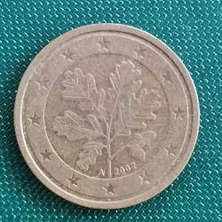 ALMANYA 2002 A D F G J  TAM SERİ  2 EURO CENT