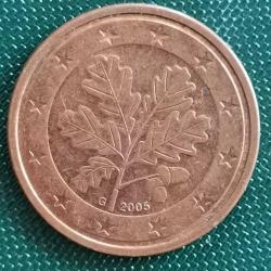 ALMANYA 2005 A D F G J  TAM SERİ  2 EURO CENT