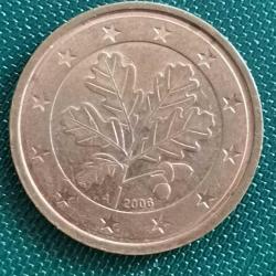 ALMANYA 2006  A D F G J  TAM SERİ  2 EURO CENT