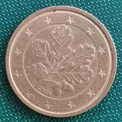 ALMANYA 2006  A D F G J  TAM SERİ  2 EURO CENT