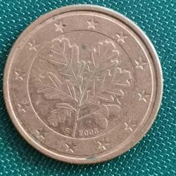 ALMANYA 2006  A D F G J  TAM SERİ  2 EURO CENT