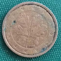 ALMANYA 2006  A D F G J  TAM SERİ  2 EURO CENT