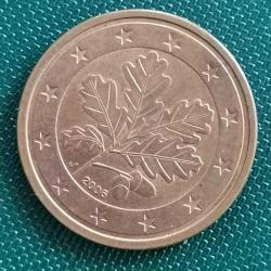 ALMANYA 2006  A D F G J  TAM SERİ  2 EURO CENT