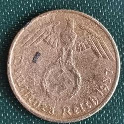 NAZİ ALMANYASI  1937 A   5 PFENNING