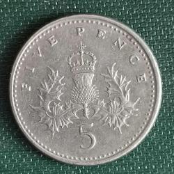 İNGİLTERE  1991  5 PENCE