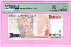 TURKEY 10000000 TL PREFIX-- B56 --P214 1999 GEM UNC PMG 65 EPQ  (TK 19 269) ÇİL
