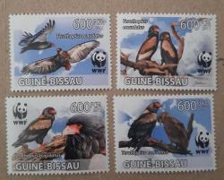 2011 Gine-Bissau Cumhuriyeti WWF Bateleur Kartalı TAM SERİ Damgasız MNH Pul -HAYVANLAR      Dünya Doğayı Koruma Vakfı Nesli Tükenmiş Hayvanlar