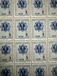 1967 TC Şelçuk Çinisi Temalı 1 kuruş 5 kuruş sürşarjlı resmi 100 adet 1 tabaka pullar MNG kolleksiyonluk isfila 2024 R118