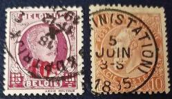 -6- Belçika 1927 Kral Albert ve 1893 Kral Leopold II