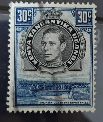 İngiliz sömürgesi Kenya -Uganda-Tanganika-damgalı