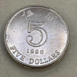HONG KONG 1998 5 DOLLARS