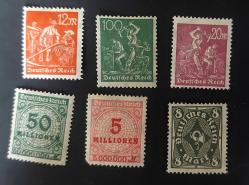 Almanya Reich 1922- 1923 damgasız lot