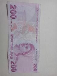 200 lira KAĞIT PARA  MERAKLISINA367-367 hadi ve ve sonu düz Radar