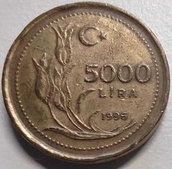 Türkiye 1996 5000 Lira - Atatürk Portreli - Koleksiyonluk Madeni Para