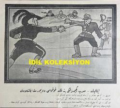 Osmanlıca Karagöz Mizah Dergisi-Gazetesi, Orijinal Dönem Basım, (Ottoman Magazine-Newspaper-Journal Illustré Cara-Gueuz) - 27 Nisan 1927 - Sayı: 1994 - Karikatür: Bütün Devletler Silah Fabrikalarını Yağma Edercesine Silahlanıyorlar! 