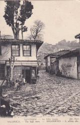 OSMANLI  DÖNEMİ  SELANİK  KARTPOSTAL selanik  Türk mahallesi kale içi