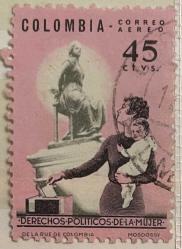 AİLE.KOLOMBİYA TEK PUL DAMGALI  PULLAR