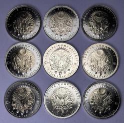 Türkiye 2024 Yılı Darphane Bimetal Padişahlar Serisi 1 Türk Lirası Para Seti 9'Lu