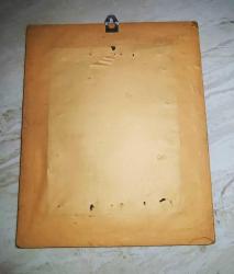 15006-MUHTEŞEM GÜZELLİKDE AHŞAP ALTIN YALDIZ ÇERÇEVELİ GOBLEN DUVAR PANOSU