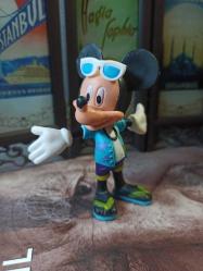 vintage ''mickey mouse yaz kombinli''orijinal figür oyuncak & 9 cm