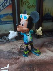 vintage ''mickey mouse yaz kombinli''orijinal figür oyuncak & 9 cm
