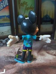 vintage ''mickey mouse yaz kombinli''orijinal figür oyuncak & 9 cm