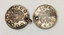 Gümüş Osmanlı Son Dönem 2 Kuruşlar 2 Adet..