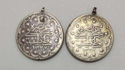 Osmanlı Son Dönem Gümüş 5 Kuruşlar 2 Adet..