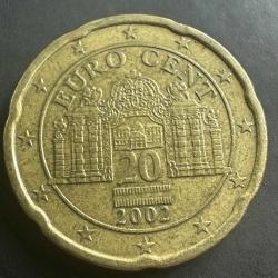 Avusturya 20 Eurocent 2002