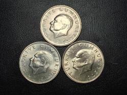 1987 YILINA AİT MADENİ 100 TÜRK LİRASI 3 LÜ LOT   ÇİL TCM 4334