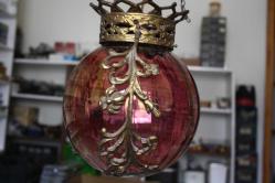 BÖYLESİ YOK 1960'LARDAN TOP CAMI  BRONZ GÖVDELİ ANTİKA FENER AVİZE (ÇİFTRAF