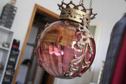 BÖYLESİ YOK 1960'LARDAN TOP CAMI  BRONZ GÖVDELİ ANTİKA FENER AVİZE (ÇİFTRAF