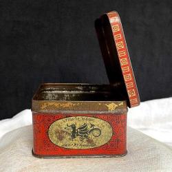 1940 İngiliz HORNIMANS Nadir Teneke Çay Kutusu