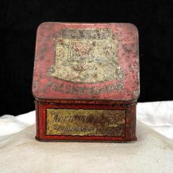 1940 İngiliz HORNIMANS Nadir Teneke Çay Kutusu