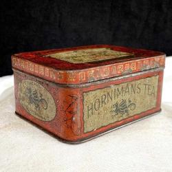 1940 İngiliz HORNIMANS Nadir Teneke Çay Kutusu