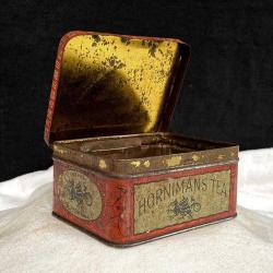 1940 İngiliz HORNIMANS Nadir Teneke Çay Kutusu