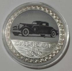 Gümüş kaplama renkli hatıra Klasik otomobil görselli hatıra madalyon