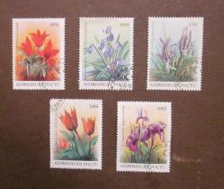 LOT.18 » AZERBAYCAN ÇİÇEK KONULU SERİ DAMGALI