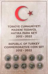 2012-2022 Arası Hatıra Para Seti Özel kit İçinde ( 2018 Göreve başlama Dahil)