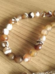 Akik Doğal Taşlı Tespih, 8 Mm, 33'Lük, Koleksiyonluk, Özel Metal Tasarım...