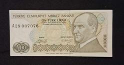 7 EMİSYON 10 LİRA A29 ÇÇT +
