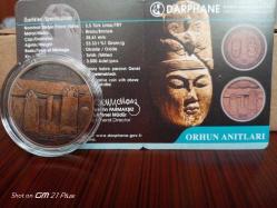Darphane Orhun anıtları bronz hatıra parası(sertifikalı)