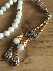 Doğal Green Anjelit Tespih (Melek taşı), 33'Lü, 8 Mm - Koleksiyonluk