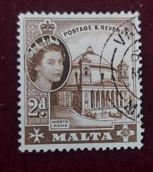 İngiliz Yönetimindeki Malta 1956- damgalı