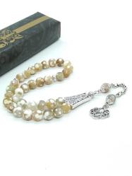 Mat Akik Tespih, 33'Lü, 8 Mm, Otantik Metal Tasarımlı